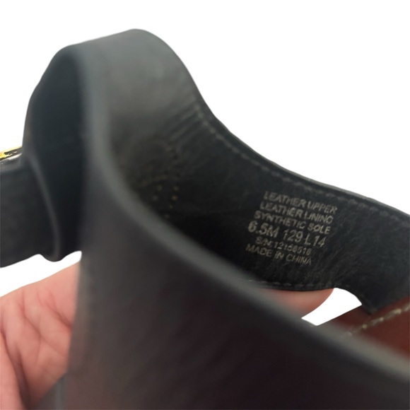 Tory Burch Black Leather Gladiator Ankle Strap Flats Sandals - Picture 10 of 10